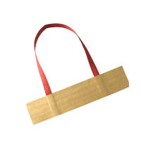 Flat ribbon paper handle for gift bags